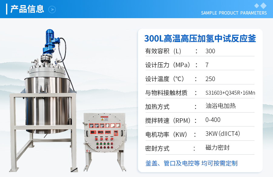 300L高溫高壓加氫反應釜